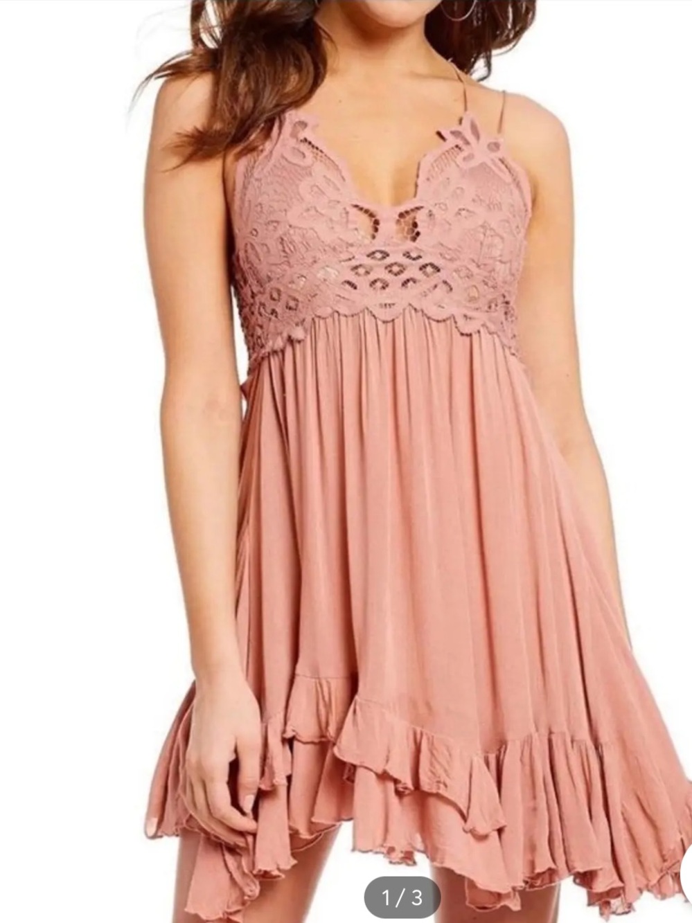 Free People Adella Slip Dress Rose